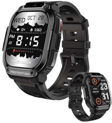 AIEK 4G LTE GPS Smartwatch Phone pour hommes et femmes, 2 Go+16 Go, Android 8.1 Activity Tracker avec fréquence cardiaque, HD Caméra/Vidéo Calling/WiFi/SIM Slot /2,13 pouces AMOLED Screen