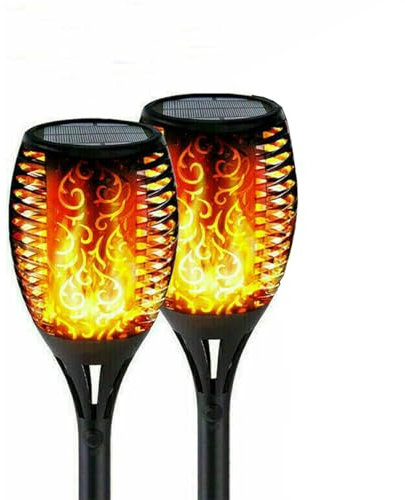 Ridgeyard Solarleuchten für Außen Garten,Solarfackeln für Außen Flackernd 96 LED Gartenbeleuchtung Solar Gartenleuchten, IP65 Wasserdicht Solarlampe,Gartenlampen Solar für Rasen Garten Deko,2 Stück