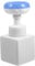 BIUDECO 250ML Schaumseifenspender Mit Pumpe Handseifenflasche Mit Blauen Blumen Druckflasche Für Duschgel Und Flüssigseife Ideal Für Bad Und Küche