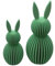 2x Deko-Osterhase aus hochwertigem biokompatiblem Kunststoff - 13,5cm & 10cm - Aufsteller im Frühling & zur Osterdekoration - Hase in modernen Farben - Figuren für Ostern (2X Hase) (Minz Grün Matt)