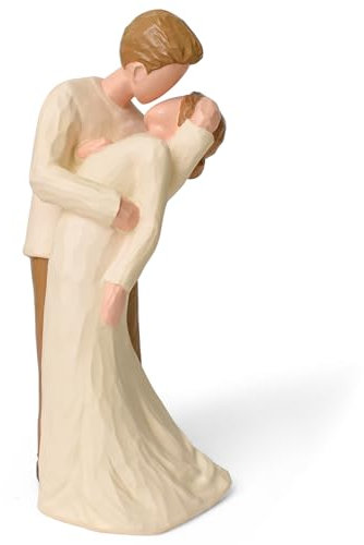 Statuette de mariage pour couple, cadeau de mariage Kiss of Victory Couple Figurine pour fiançailles Liste de mariage