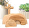 Osterszene Osterkrippe, Szene Der Osterauferstehung, Ostern Auferstehungsszene Auferstehung Holzdekoration, Jesus Krippe Szene Dekorationen, Hölzerne Osterszenen Set Für Ostern Tischschmuck