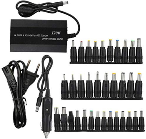 Joselin Adattatore Universale per Caricabatterie da Casa per Auto da 120 W 34 Punte per Presa UE per Notebook