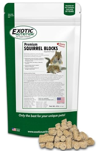 Premium Squirrel Blocks - Gut Healthy & Immune Supportive Daily Food for Squirrels (4 lb.)