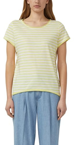 s.Oliver Damen T-Shirt – Regular Fit, Flammgarn, Rundhalsausschnitt
