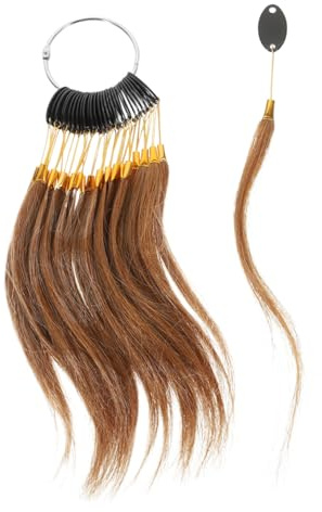 30 Stück Haarfarbring Muster aus Echthaar für Farbabgleich im Salon | Leicht Mitzunehmen, Langlebig Gelagert, für Friseur und Beautyshop, Haarfarbenprobe zur Prüfung