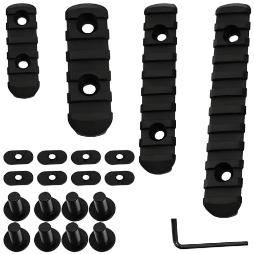 Machify 4 Pcs 20Mm Rail Sections, Nylon Handguard Rail, Modular Set For Greater Firearm Personalization, And Enhanced Grip And Gun Stability