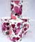 fromeuropewithlove Hearts and Flowers Mugs Set of Six Fine Bone China Hearts Mugs Hand Decorated in the UK Free UK Delivery