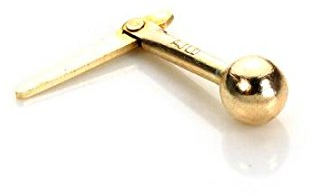 jewellerybox 9ct Yellow Gold Andralok 2.5mm Bead Nose Stud Pin