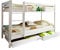 TiCAA Etagenbett, Kinderbett Stockbett für Kinder mit Treppe & Zwei Liegeflächen aus Kiefer Massivholz weiß Bettgestell 90 x 200