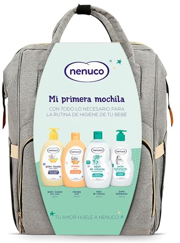 Nenuco Pack Bebé Mochila de Paseo, con Gama Completa, Colonia, Jabón, Champú y Leche Hidratante, 4 x 200ml