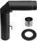 raik Rauchrohr/Ofenrohr-Set 120 mm Durchmesser inkl. Bogen 90 ° mit Tür + Zugeregulierung 2 mm Stärke Stahlblech Schwarz SH016-120-sw