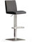 Robas Lund Barhocker Schwarz mit Lehne Barstuhl drehbar 180 Grad, Hocker höhenverstellbar, PU LO.PES
