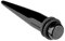 Piercingfaktor Dehnstab für Ohrläppchen, Titan, 1,6-8 mm, Schwarz