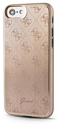 Guess GUHCP7MEGO 4G Aluminium Platte Hart Schutzhülle für Apple iPhone 7 Gold