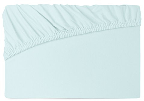 schlafgut Lagerräumung - Sonderpreis - Spannbettlaken - Aloe Vera, Betttuch ca. 60-70 x 120-140 cm, Aqua
