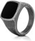 Akitsune Opus Ring | Design-Ring Frauen Herren Edelstahl Groß Minimalistisch Siegel - Antik Silber - US 10