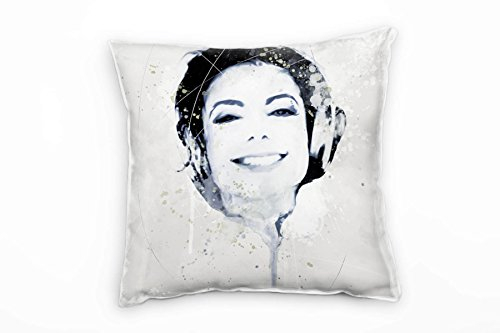 Paul Sinus Art Michael Jackson III Deko Kissen mit Füllung 40x40cm für Couch Sofa Lounge Zierkissen - Dekoration zum Wohlfühlen