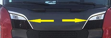 2 x 3D in acciaio inox griglia di sfiato superiore per camion SCANIA S/R/G 2016+