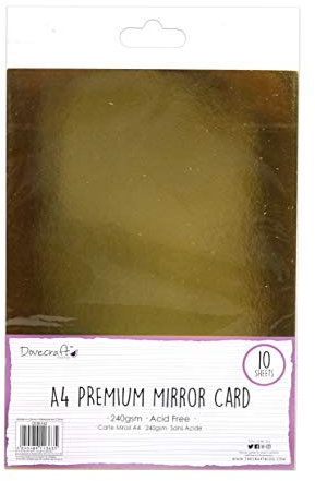 Dovecraft DCBS162 Essentials A4 Mirror Card-Gold, Multi Colour, 1