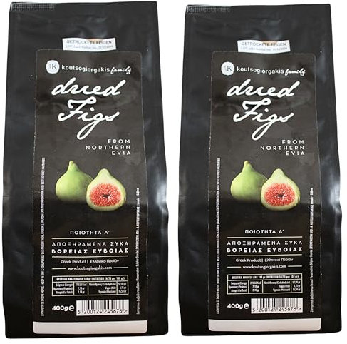 Koutsogiorgakis Family Fichi Secchi, Confezione da 2 x 400 g (Totale: 800 g)