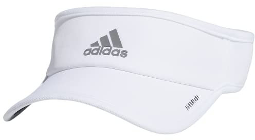 adidas Women's Superlite Performance Visor, White/Silver Reflective, One Size