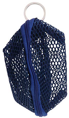 Amosfun Kleine Reißverschluss Mesh Make-Up Beutel Taschen mit Schlüsselbund Mini Münztasche Brieftasche Kosmetik Kleine Aufbewahrungstasche Transparente Reise Kulturbeutel für Frauen