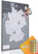 VACENTURES Magnetische Pinnwand Deutschlandkarte XXL inkl. 2 x 15 magnetische Pins I Markiere Deine Reiseziele I Sammel Fotos und Magnete I Magnet Poster (DIN A0 119x84cm)