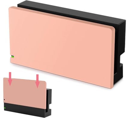 TIKOdirect Custom Faceplate Cover for Nintendo Switch Charging Dock, Hard PC Slim Shell Anti-Scratch [No screwdriver installation] for Switch Dock, Pink