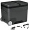 Outsunny Frigo Portatile Elettrico a Compressore da 45L con Maniglia Telescopica e Ruote, Frigorifero Piccolo da 12/24V DC e 110/240V AC, per Auto e Camion