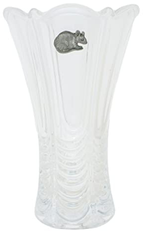 Mouse Flower Table Vase Cut Crystal Glass Flute Style Luxury Gift 434