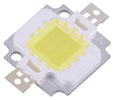 FTVOGUE 10 Stück 10 W LED SMD Chip COB DC 9–12 V für Lampen-Flut-Glühlampe Ersatz Warm/weißes Licht(Reines Weiß)