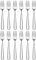 Tczecoo 24 forchette da dolce, piccole forchette in acciaio inox, forchette da dessert, forchette da tè, piccole forchette da antipasto, 13.7 cm, argento