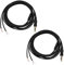 2 Pièces 3.5mm Câble de Réparation Casque 3.5mm Prise Jack Connecteur Câble Audio Accessoires Électriques pour Équipement Audio TPE, Noir
