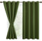 DWCN Blickdichte Vorhänge mit Vorhange-Raffhalter Verdunkelungsgardinen mit Ösen 2 Stücke Thermogardine für Wohnzimmer,Schlafzimmer,Olive Grün,175x140cm(HxB)