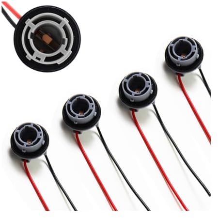 CGEAMDY 5 Stück Auto Fassung Sockel Kabel, Lampenfassung BA15S 1156 Fassungen, 1156 BA15S LED Sockel Adapter, P21W Lampenfassung Für Lampe Bremssignalbirne Signallicht
