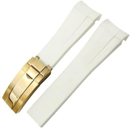 SOMKB 20 mm 21 mm 22 mm Gummi Armband Fit Für Rolex Submariner GMT Master Daytona Silikon Armband Schwarz Uhrenarmband Armband, 21 mm, Achat