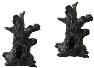 DOITOOL 6stücke Resin Baum Kreative Mikro Landschaftsdeko Mit Sukkulenten Pflanzen Baumhöhlen Statue Für Wohnzimmer Schlafzimmer Büro Hochwertiges Kunstharz