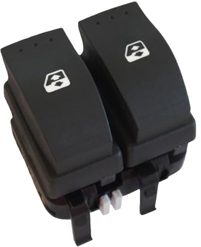 Bouton Interrupteur de Lève Vitre Avant Gauche Côté Conducteur Cosse GRISE compatible avec PRIMASTAR VIVARO A CLIO II ESPACE IV LAGUNA II SCENIC II TRAFIC II VEL SATIS - 8200315042