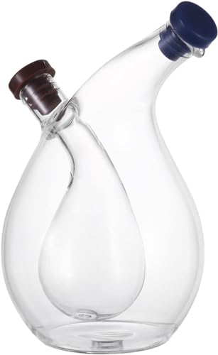 KOMUNJ Dispensador de aceite y vinagre, 2 en 1 aceite y vinagre titular/botella una buena adición a cualquier cocina y vajilla