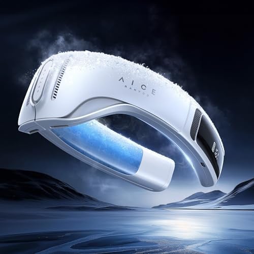 RANVOO 2024 AICE LITE KI Kragenluftkonditionierer: Nr. 1 in Größe, Coolness & Portabilität. 24H Kühlung, wiederaufladbar, 6.000 mAh. Persönliches Kühlgerät, das kalte Luft bläst. Geschenk in Eisweiß