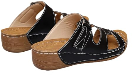 Pantoletten Damen Mit Fussbett : Leder Keilsandalen Peep Toe Plateau Sandaletten Keilabsatz Strandschuhe Slippers Slide Rutschfest Hauschuhe Schlappen Sommerschuhe Sommer Sandalen Pantoffeln Gr.36-43
