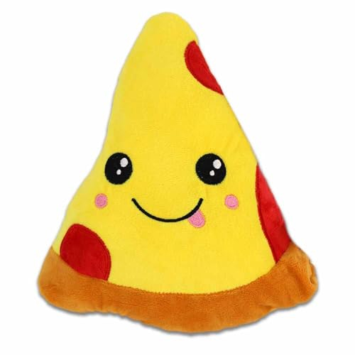 BEMIRO Kuscheltier Pizza mit gesticktem Gesicht - ca. 22 cm Kissen Essen