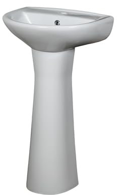 Lavabo con colonna in ceramica 50 x 40 cm, bianco BIZY - LPP