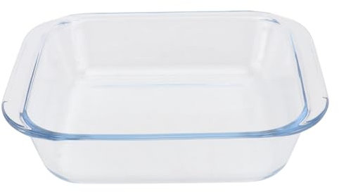 SHOWERORO 1stk Quadratische Auflaufform Aus Glas Hausteller Bratengericht Quadratisches Tablett Rechteckige Auflaufform Obstteller Rechteckiger Bäcker Weiß Glas Mit Hohem Borgehalt