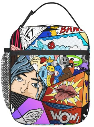 KWQDOZF What The Comic-Lunchtasche, wiederverwendbare Lunchbox, auslaufsichere tragbare Box für Frauen und Männer
