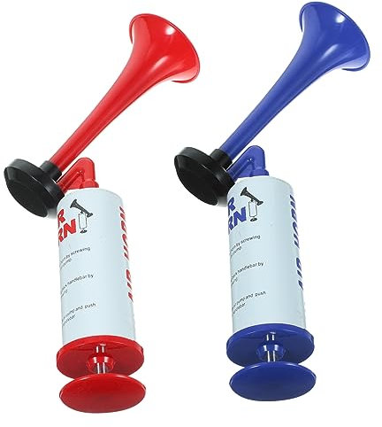 NAMOARLY 2stücke Handheld Air Horns Lautes Signalhorn Für Fußballspiele Feste Outdoor-events Einfach Zu Bedienen Leuchtende Farben Für Maximale Aufmerksamkeit Für Feiern Und