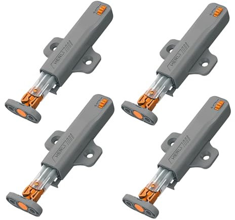 4 PCS Push to Open Door Catches, Door Push Opener Heavy Duty Cupboard Catch Latch Touch Opener Push Door Catch for Kitchen Cupboards Closet Wardrobe Closure