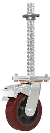 Harilla Gerüst-Lenkrolle, 360 Grad, flexibel, Schlichtes Aussehen, praktische Lenkrolle, 15,2 cm, Rolle für Regale, Werkbank, Aus PVC