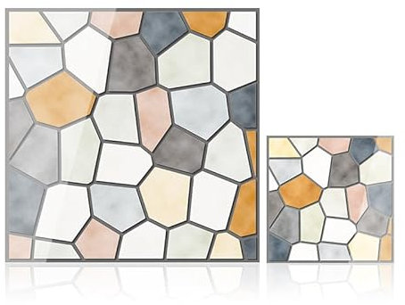 HEPENG 40 adesivi per piastrelle in PVC, per cucina, bagno e decorazione della casa, set da 13 (10 x 10 cm)